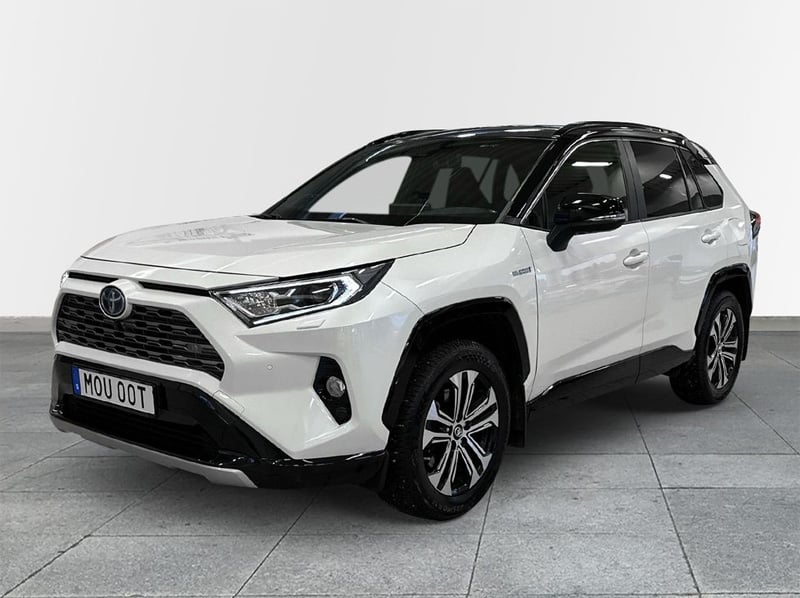 Vit med svart tak Toyota RAV4 Hybrid AWD Style stulen i Majorna, Göteborg