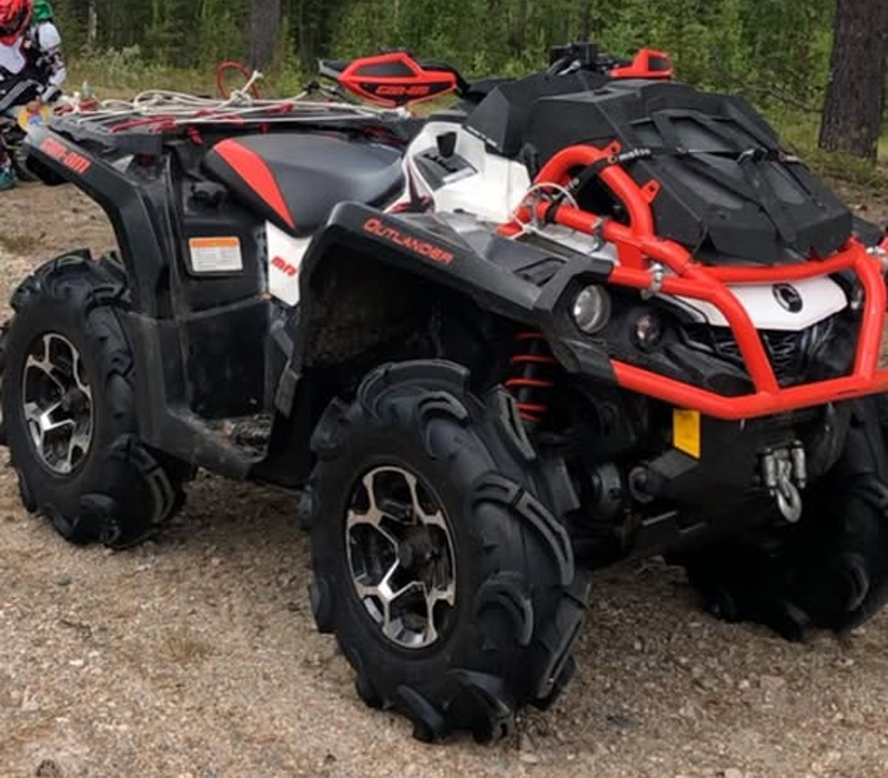 Fyrhjuling Can Am Outlander 650 XMR stulen i Juggijaur nordost om Jokkmokk